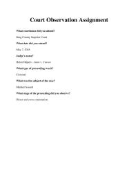 Court Observation Court
