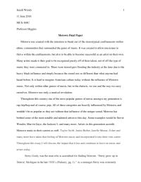Motown Final paper