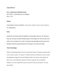 Case Brief 3 : U.S. v. Sixty Acres in Etowah County