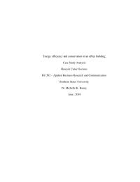 Energy Efficiency and Conservation in an Office Building