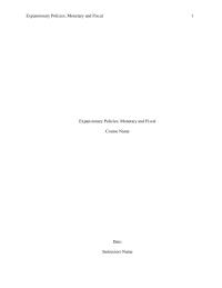 Macroeconomy – Monetary Policy