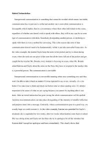 interpersonal communication
