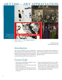 ART 1300 4 week syllabus