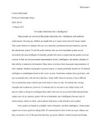 Should grades determine intelligence