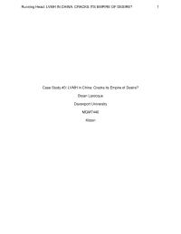 Case Study Running Head LVMH IN