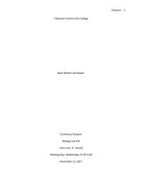 Bean Beetle Lab Report