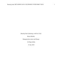 Innovation Running head RETAINING
