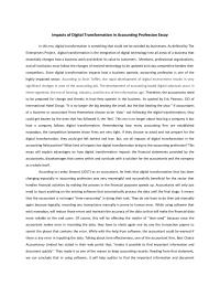 Impacts of Digital Transformation in Accounting Profession Essay