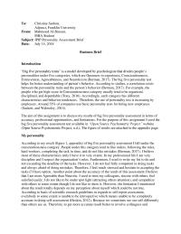 IPIP Personality Assessment Brief