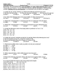 CHM2045 Exam 3