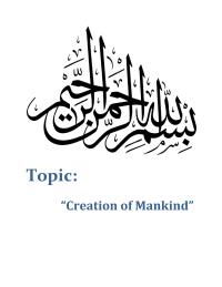 History TopicCreation of