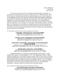 Financial Analysis Report