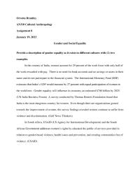 Gender and Social Equality
