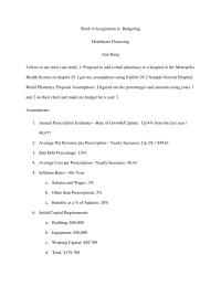 Budget Assumptions