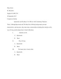 Quasimodo and The Beast: Two Movies with Correlating Characters