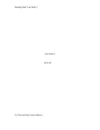 Case Study Running Head Case Study