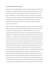The importance of induction in everyday life