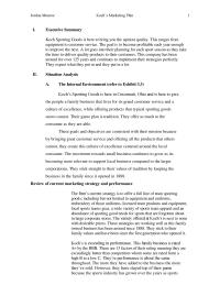 Kochs Marketing Plan