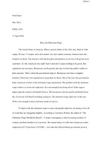Raising the Minimum Wage Gines