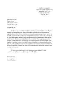Admin Cover Letter