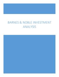 Barnes & Noble Investment Analysis