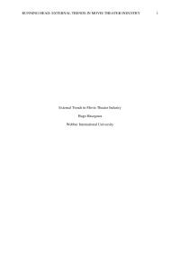 External Trend in Movie Theater Industry
