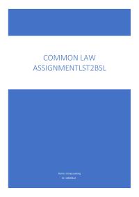 Business law COMMON