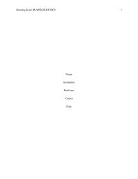 Economics Running head BUSINESS