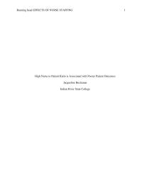 nurse to staff ratio
