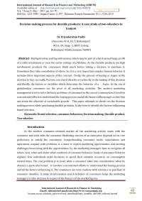 Decision making process for durable products: A case study of two-wheelers in Ganjam