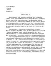Reaction Paper Labor