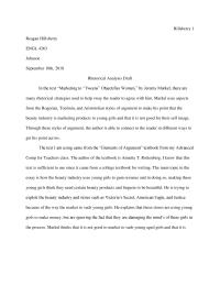 Rhetorical Analysis Draft