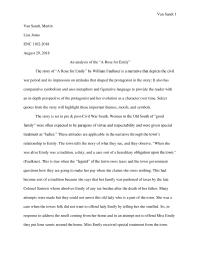 A Rose For Emily analysis