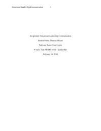 Situational Leadership Communication