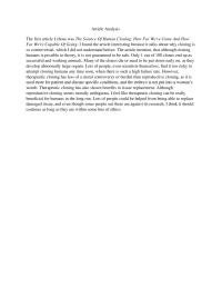 Article Analysis Article