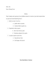 Strange Essay