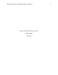 Effects Of Population Density And Noise