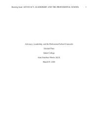 Advocacy Leadership And The Professional School Counselor