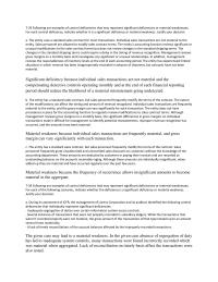Significant Deficiency Or Material Weakness