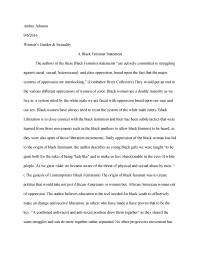A Black Feminist Statement