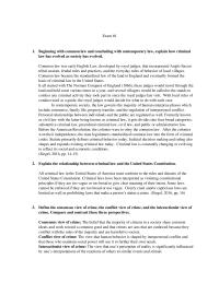 Essay Questions Exam One