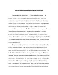 American Involvement in Europe in WWII
