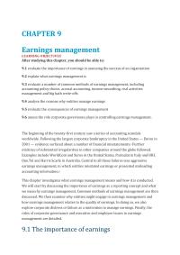 Audit CHAPTER 9Earnings