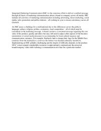 Interhrated Marketing Communication