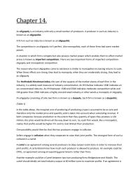 Microeconomics Chapter 14An