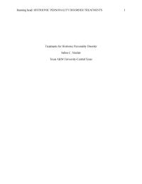 Histrionic Disorder Treatment