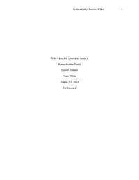 Tesla Financial Statement Analysis