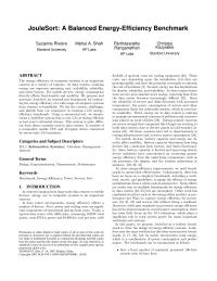 JouleSort: A Balanced Energy-Efficiency Benchmark