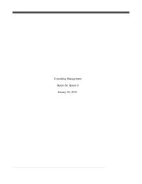 Consulting Managment