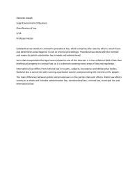 Classification of law